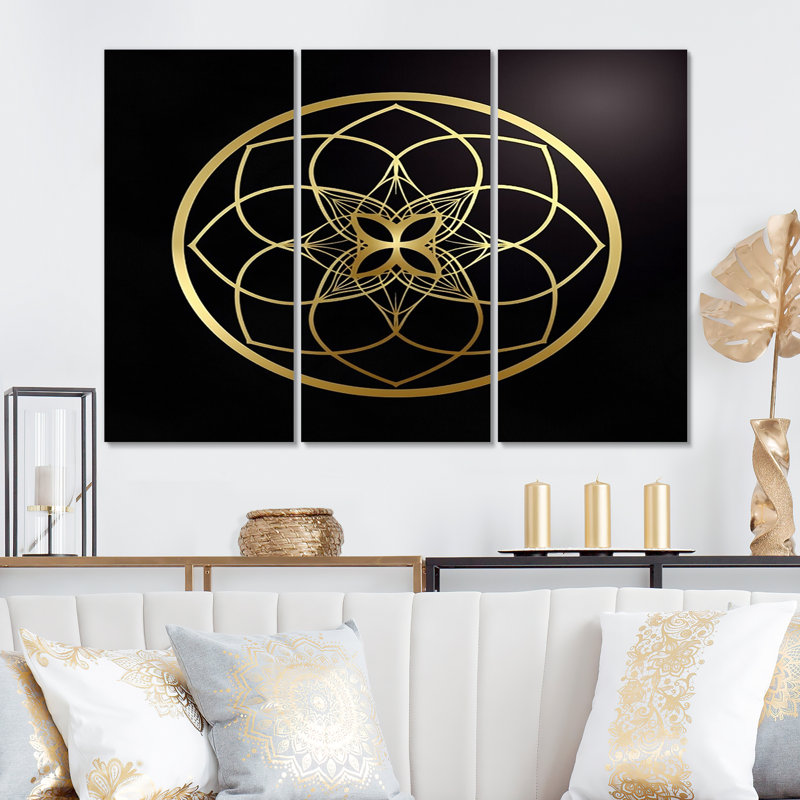 Keesler - ensemble de reproduction d'art sur toile géométrique moderne, H 28 po x l 36 po x P 1 po