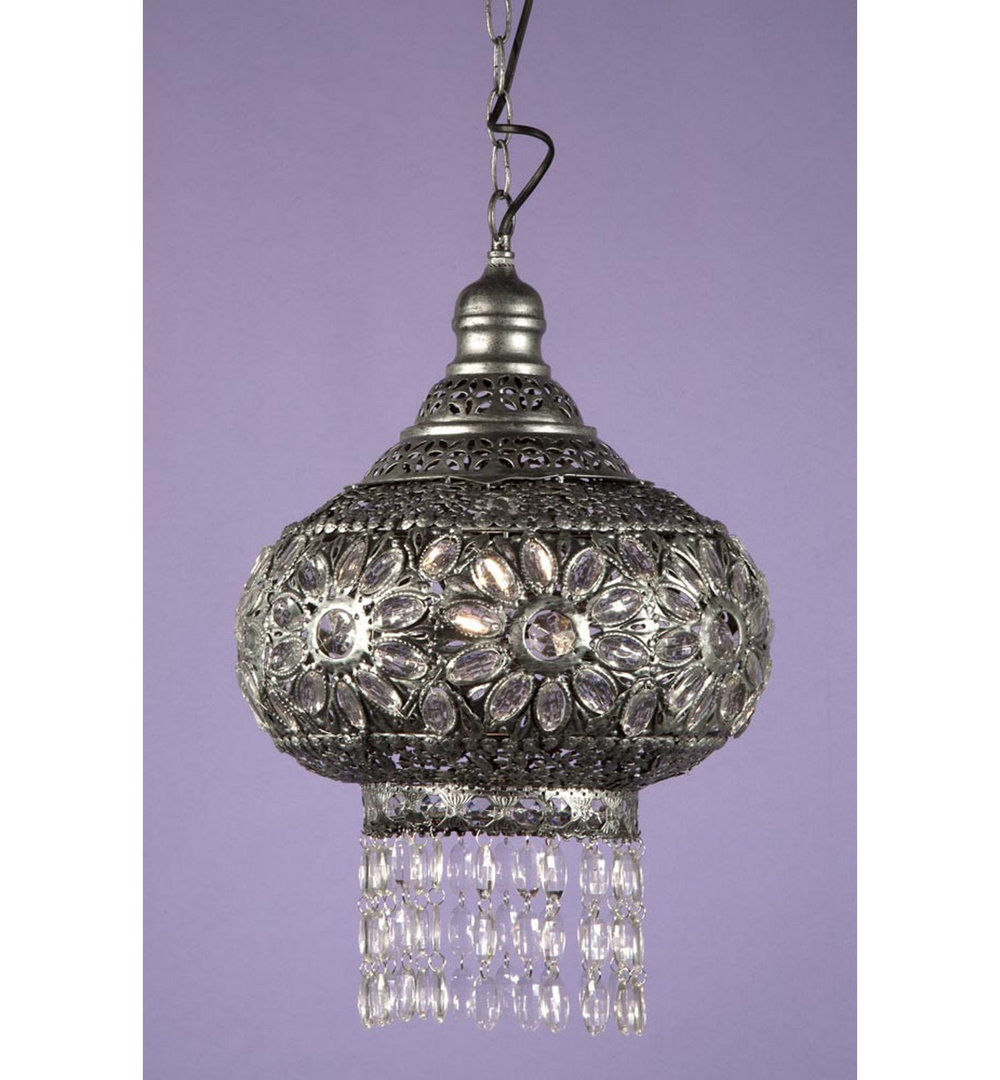 Antique Jewel1-Light Bowl Pendant