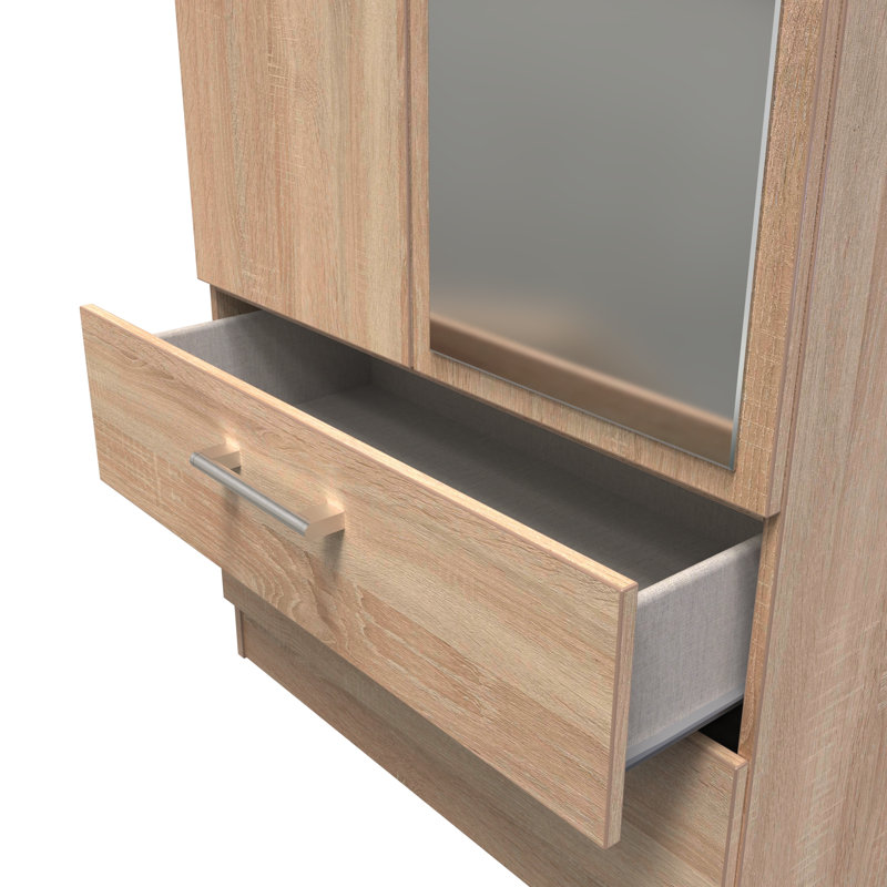 Fully Assembled Devon 2 Door Wardrobe, Bardolino Oak