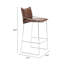 Tabouret de bar Pola brun