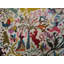 Vibrant Vintage Mid Century Modern Ecuadorian Oval Pictorial Olga Fisch Art Rug