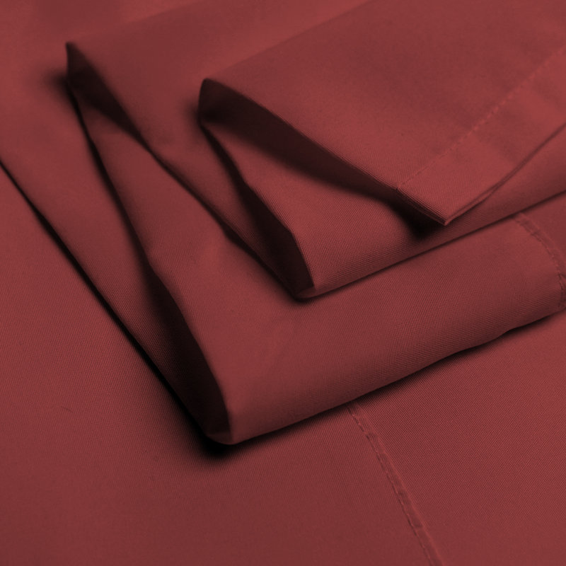 Paire de rideaux unis avec passe-tringle Tutto, Rouge