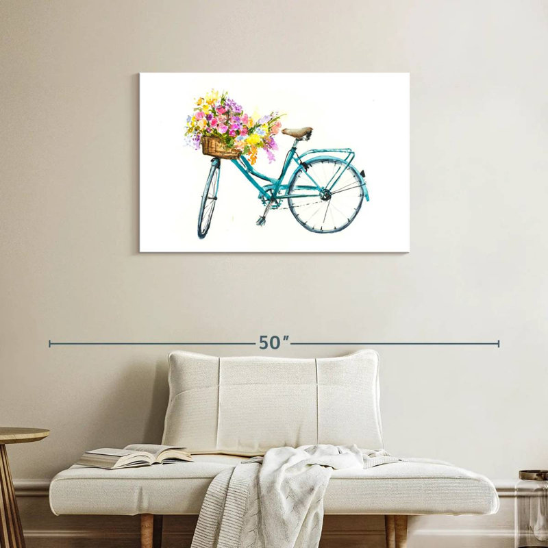 Vélo Mehar avec panier de fleurs, H 24 po x l 36 po
