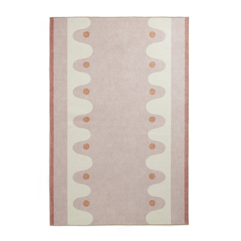 Scion Floral Digitally Printed 76cm X 150cm Area Rug, Rectangle 185 x 290 cm, Blush