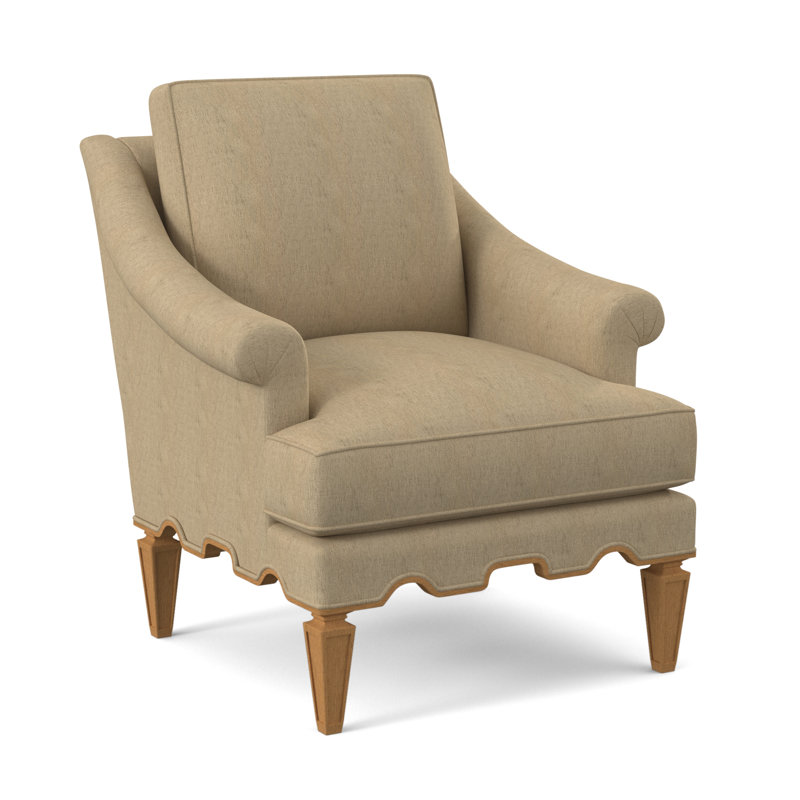 Palm Armchair, Margaret Ebony Polyester Blend, Amber