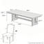 Ensemble de table de salle à manger rectangulaire en bois massif avec 6 chaises rembourrées, ensemble de salle à manger rustique 7 pièces