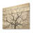 Minimalism Black And White Trees Oak I - Tree Oak Wood Art On Natural Pine Wood-1757363912