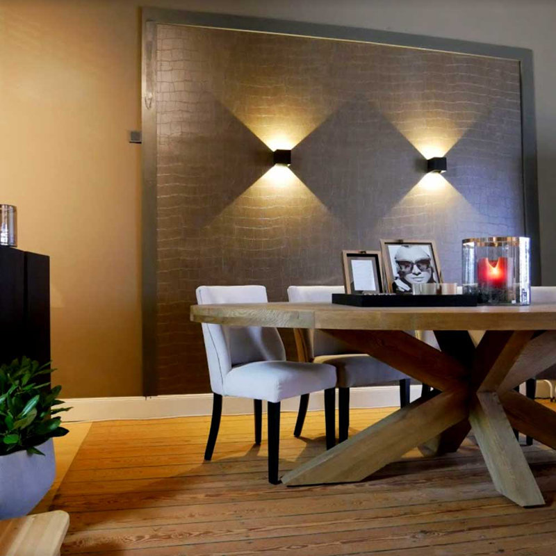 Ixa IP20 high power LED wall light, Anthracite