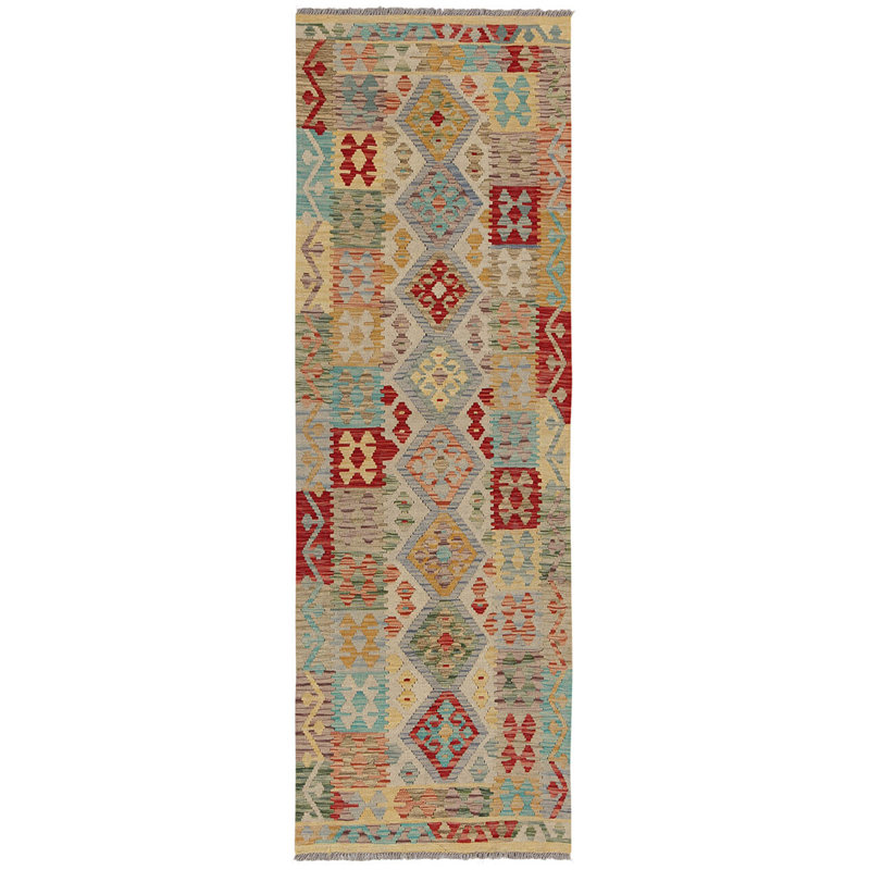 Shuler Ikat Hand Woven Area Rug, Runner 80 x 300cm