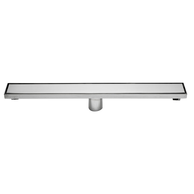 Drain de douche à grille 2" en acier inoxydable, Acier inoxydable poli