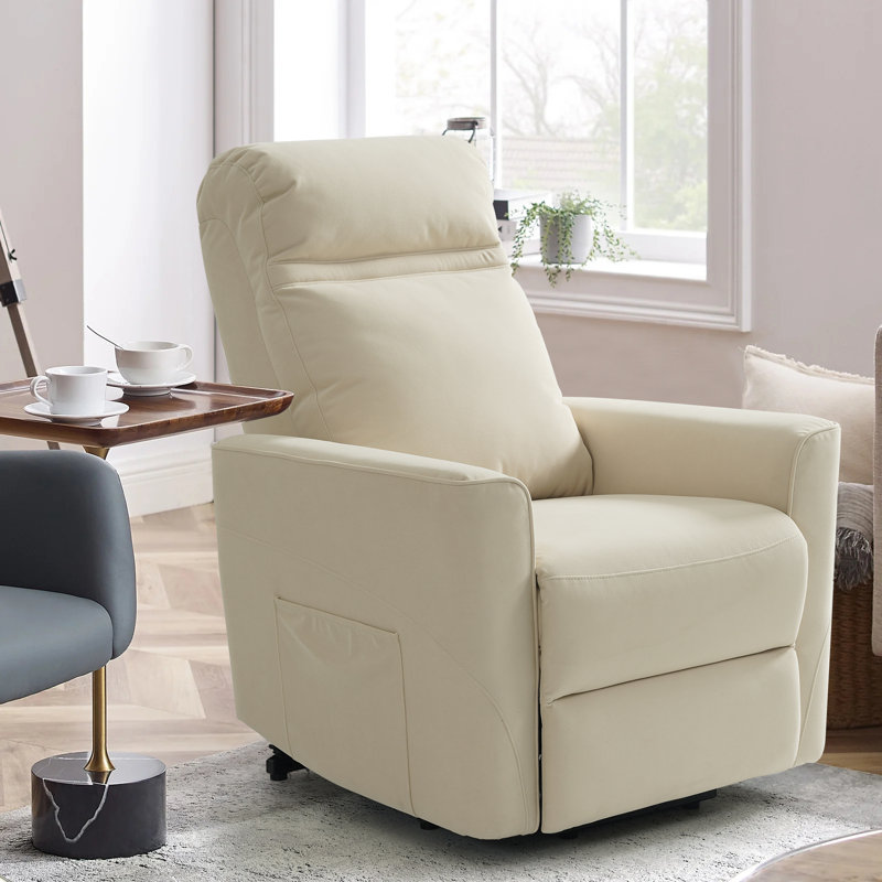Fauteuil de massage inclinable électrique, Acrylique beige