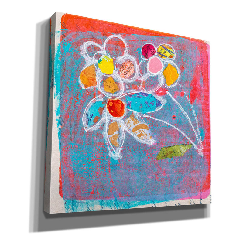 «Pastel Blooms» par St. Hilaire Elizabeth, art mural sur toile, H 12 po x l 12 po x P 0,75 po