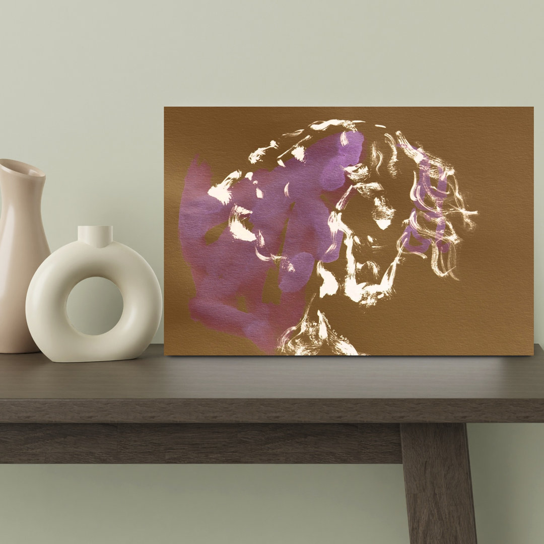 Purple Abstraction Abstract Contemporary Modern Wall Art Print