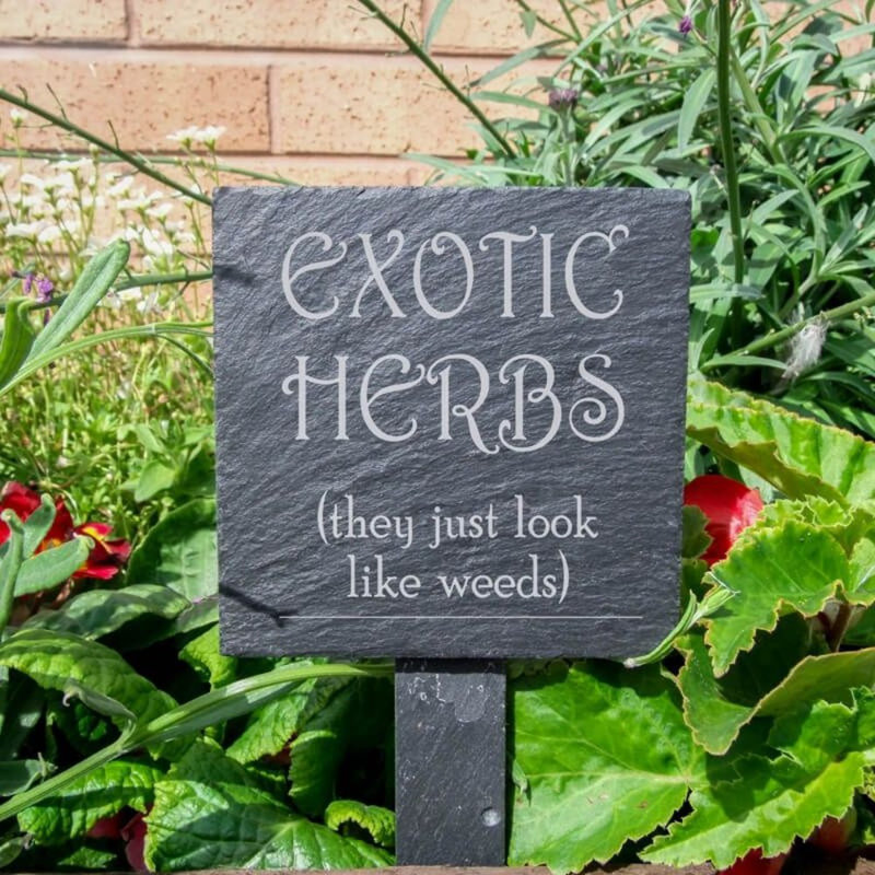 Bayard Stone Plants & Flowers Garden Sign