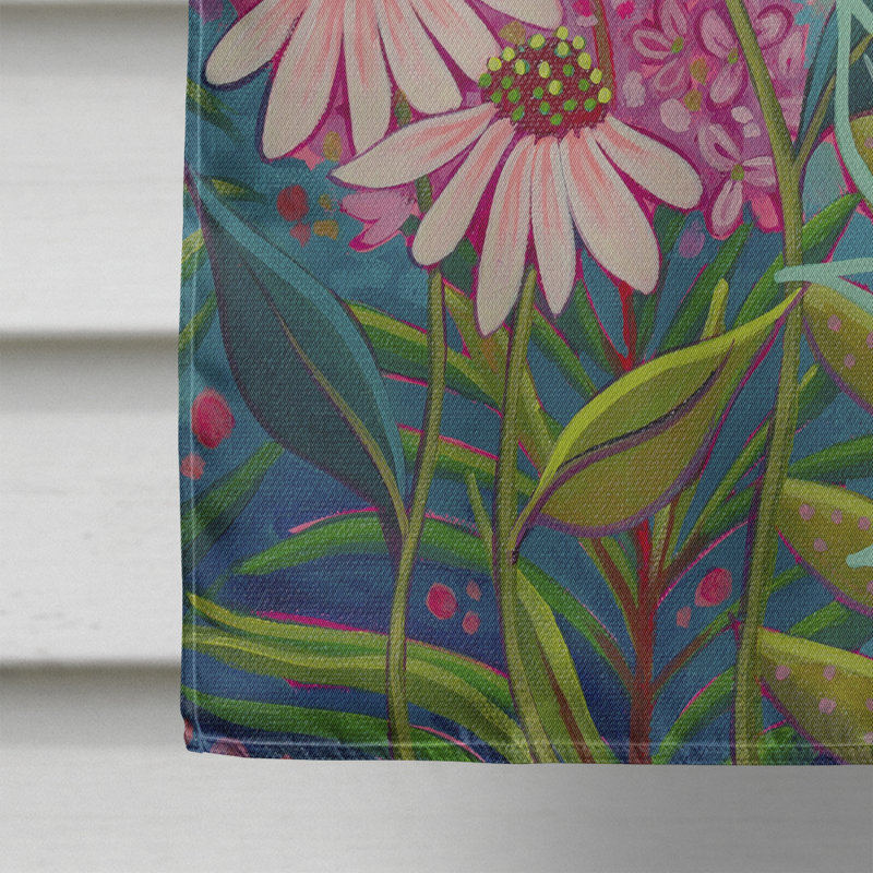 Drapeau de maison en polyester 40 x 28 po Guerino, Mon jardin de fleurs II