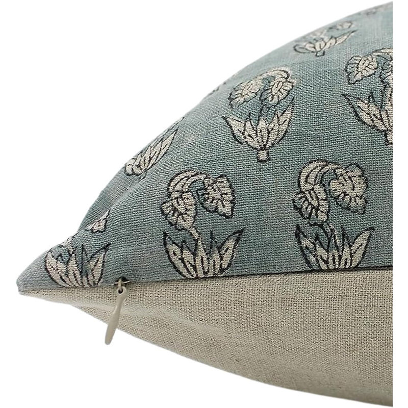 Housse de coussin à motif à la main Fabividine, 14 po x 20 po