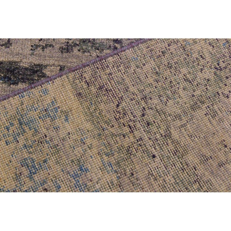 Mccarthy Oriental Handmade Hand-Knotted Rectangle 7'7" x 7'9" Wool in Gray