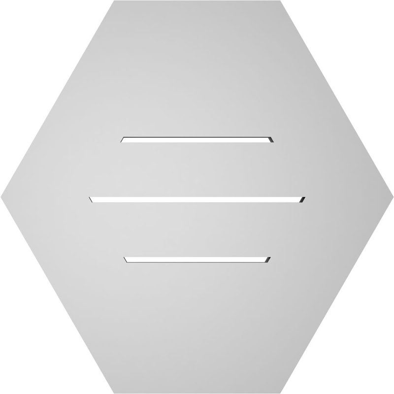 Évent horizontal fonctionnel à pignon en uréthane à surface horizontale Signature, H 18 po x l 18 po x P 1 po