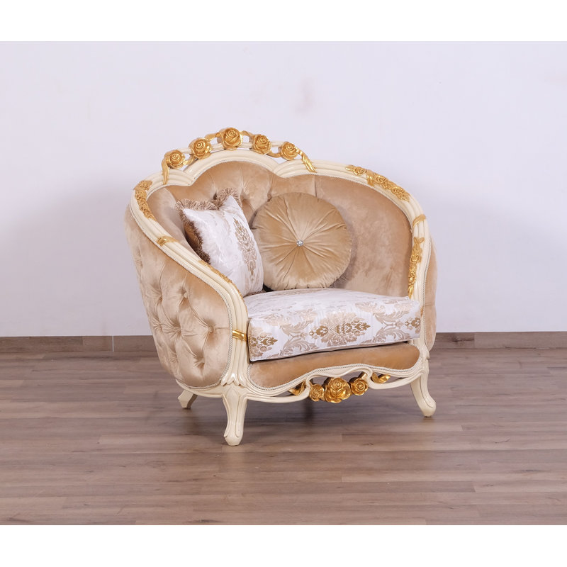 Valentine Armchair, Off White Polyester