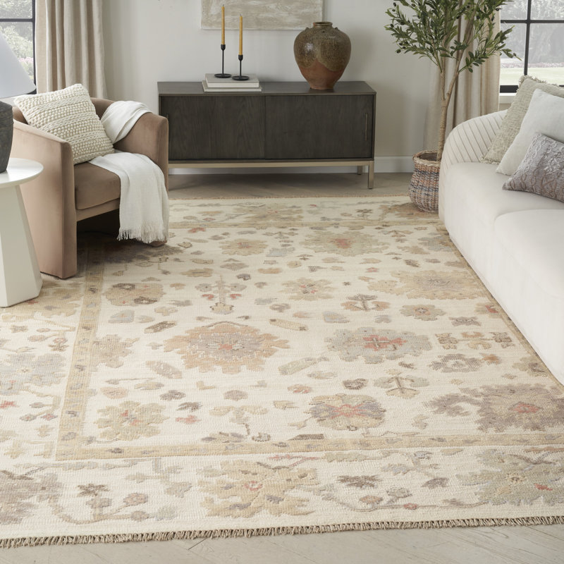 Tapis ivoire rétro 8 pi x 10 pi Nourison Teruyo, Rectangulaire 8 pi x 10 pi