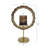 Jenyl Candle Holder, Elegant Round Frame, Gray-Copper Glass, 18 Inch-123774345