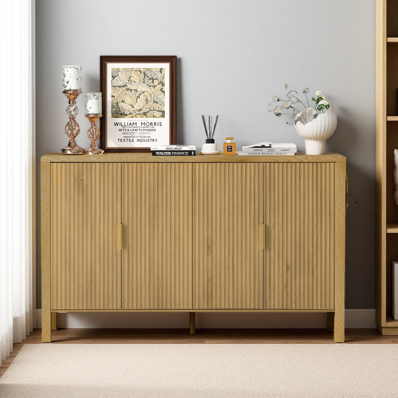 Armoire de rangement 57,5 po Modern Modern, Naturel