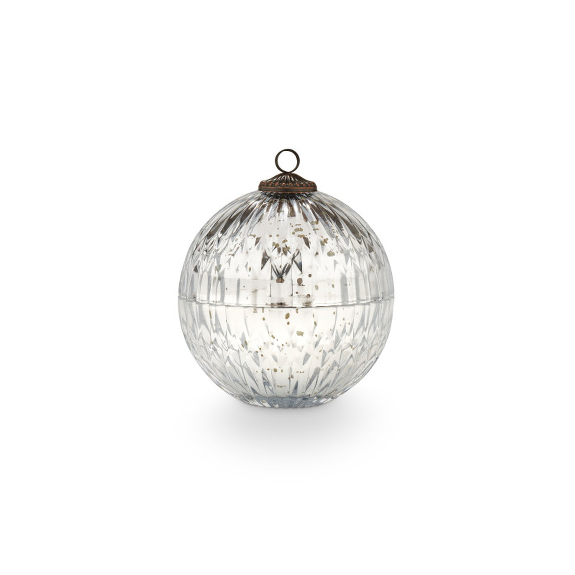 Noble Holiday Balsam & Cedar Candle, Silver Mercury Ornament