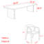 Ensemble de table rectangulaire en bois massif de style nordique.