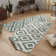 Malta flat-weave rug in green/cream