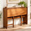 Bureau pliant en bambou de 40,2 po convenant aux petits espaces