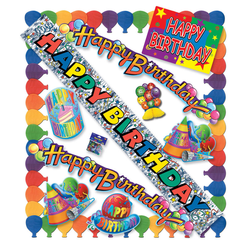 Ensemble de fêtes joyeux anniversaire