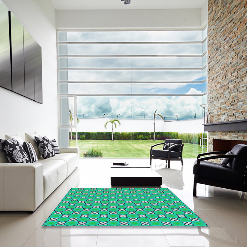 Tapis vert Power Loom, Carré 8 pi