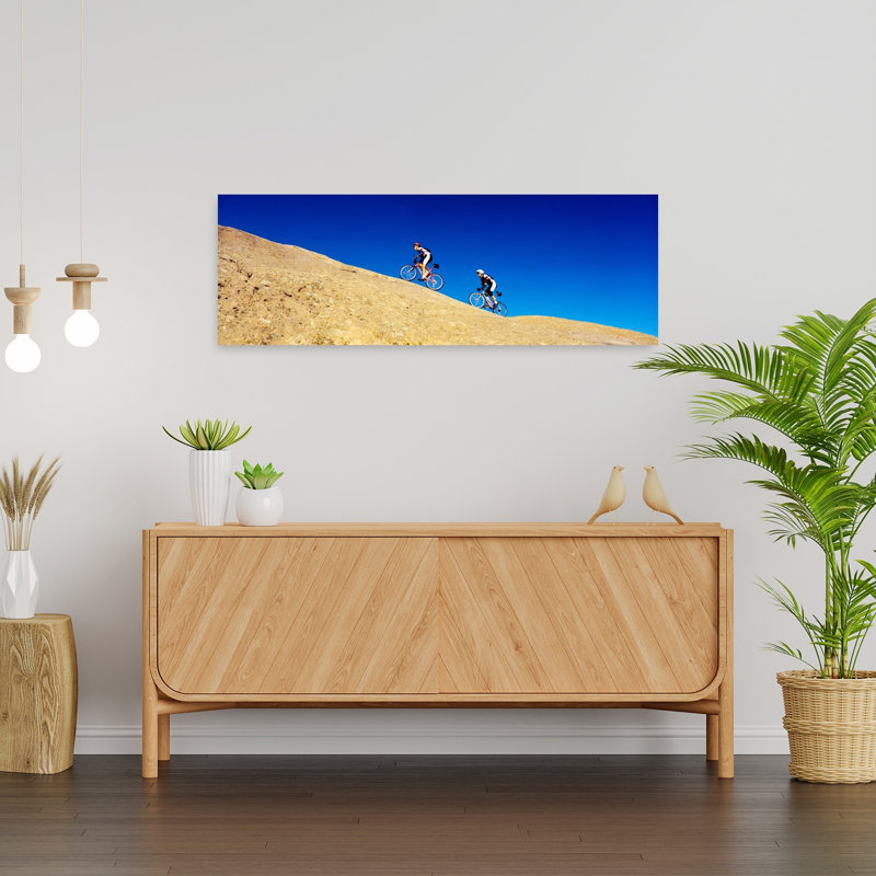 Utah, Moab, Slick Rock Bike Trail, art contemporain de paysage de montagne contemporain, H 12 po x l 36 po