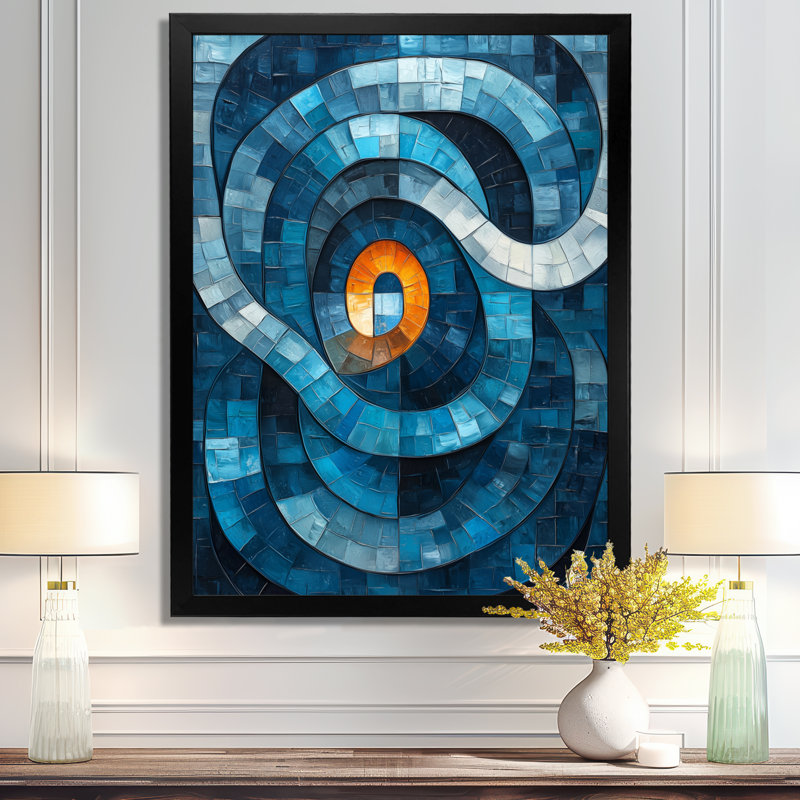 Obelin - Abstract Canvas Art Print, Black, 20" H x 12" W, Single Picture Framed Print