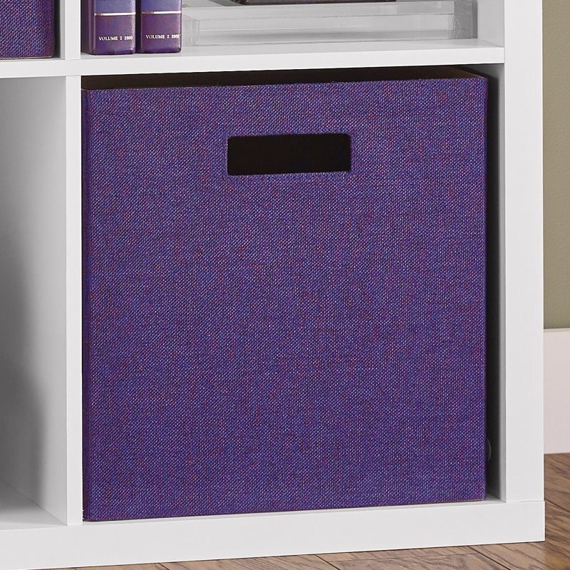 Decorative Storage Fabric Bin, Purple
