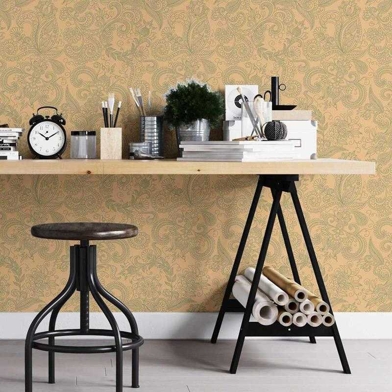 Rouleau de papier peint adhésif lisse L 126 po x l 24 po Ajanique