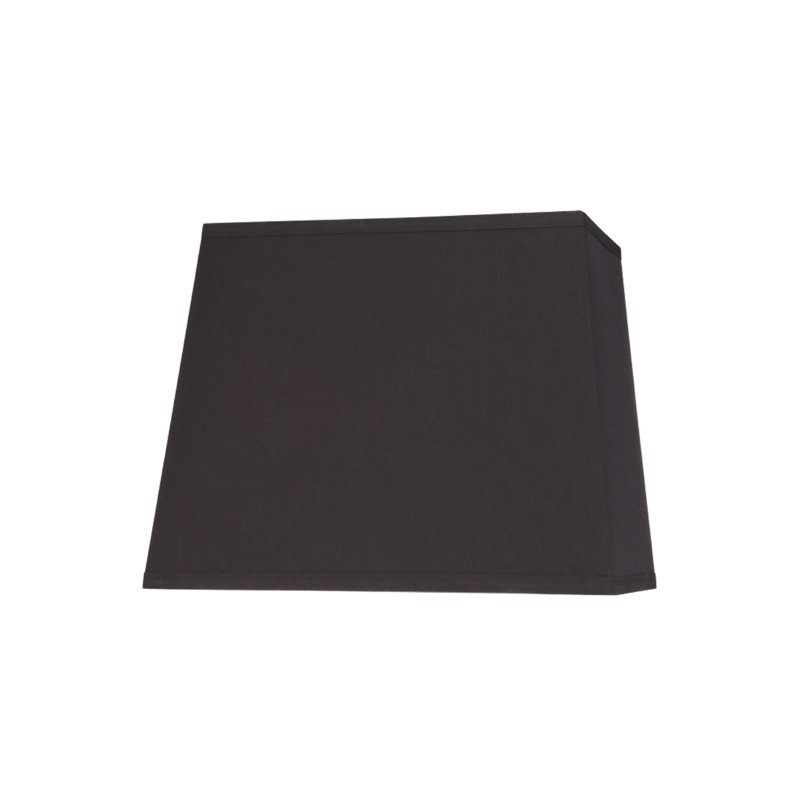 Abat-jour rectangulaire en tissu de coton de H 9,5 po Tetoron (araignée) noir