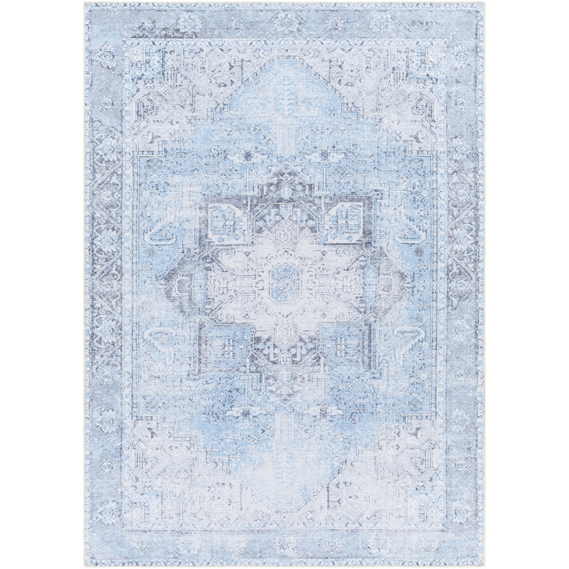 Westbrook Chenille Washable Oriental Indoor Rug, Rectangle 6'7" x 9'