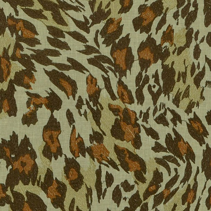 Plutus Cheetah Embroydery Luxury Throw Pillow Rectangular, Safari, 12" x 20"