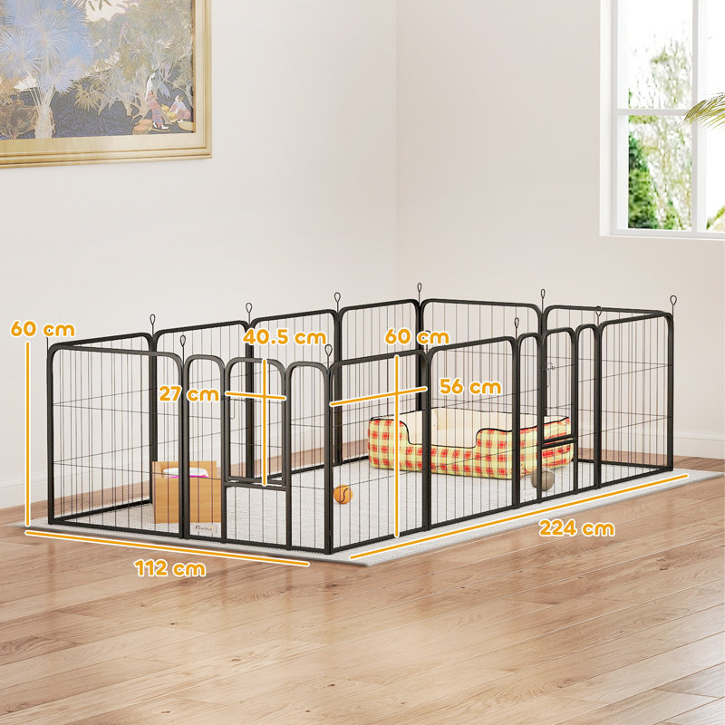 Steel Exercise Pen, 60'' H x 168'' W x 168'' D
