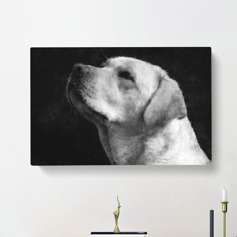 Labrador Dog - Wrapped Canvas, 60cm H x 91cm W x 3cm D