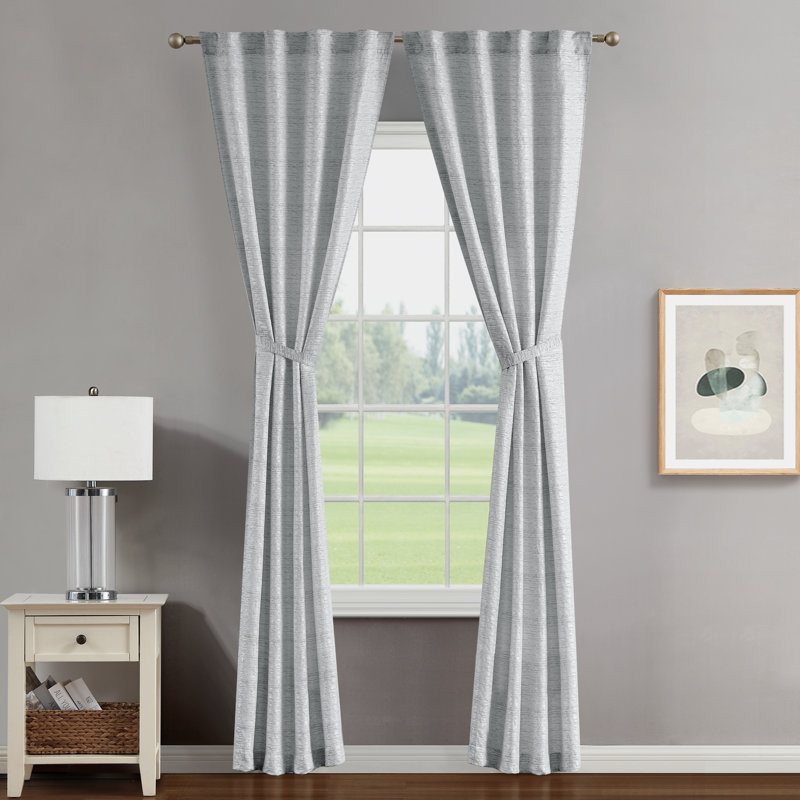 Semi Sheer Curtain, 38" W x 108" L, White