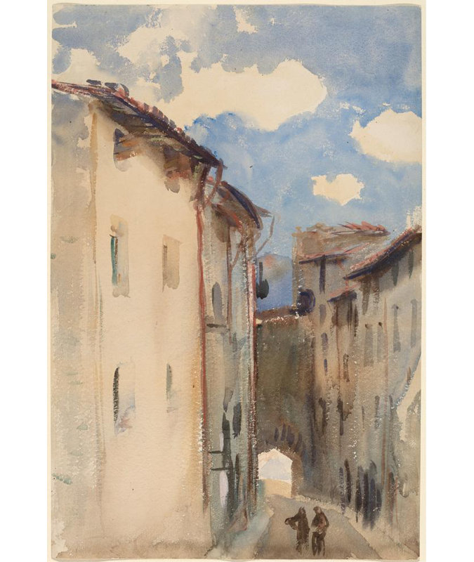 "Camprodon, Espagne" par John Singer Sargent - Art mural sur toile tendue avec châssis, H 18 po x l 14 po
