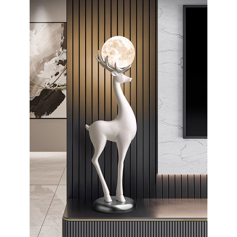 Ornement en forme de lune moderne et créative, Blanc