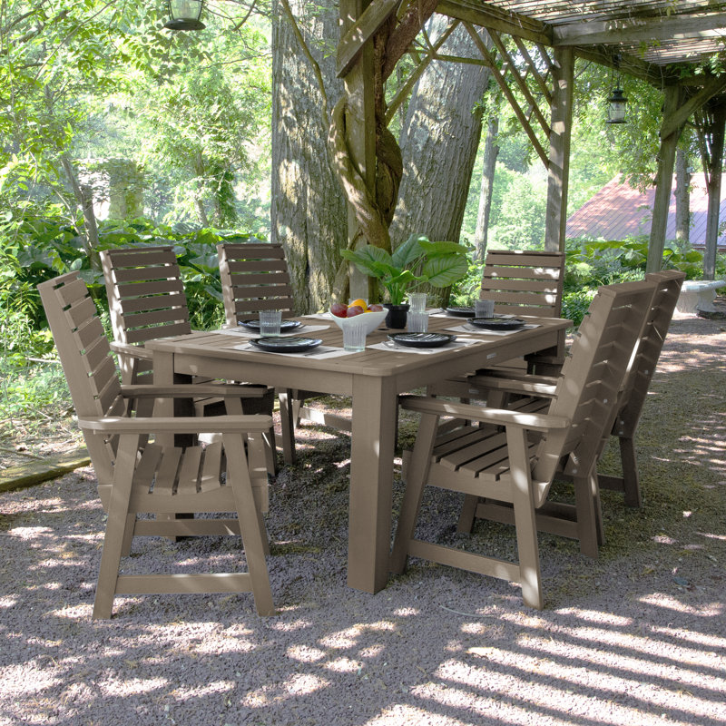 Ensemble de salle à manger 7 pièces Midwest, H 30 po x l 42 po x L 72 po, Brun bois