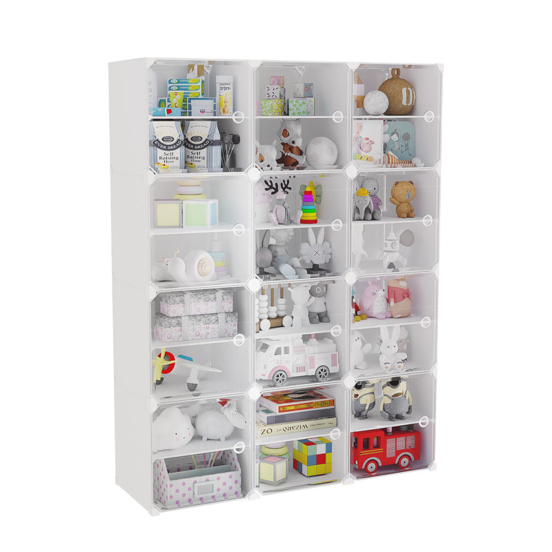 96 Pairs Stackable Shoe Storage Cabinet