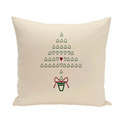 Housse de coussin carrée à imprimé festif et insert