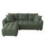 3 Seater Chenille Chaise End Sofa-1857583462