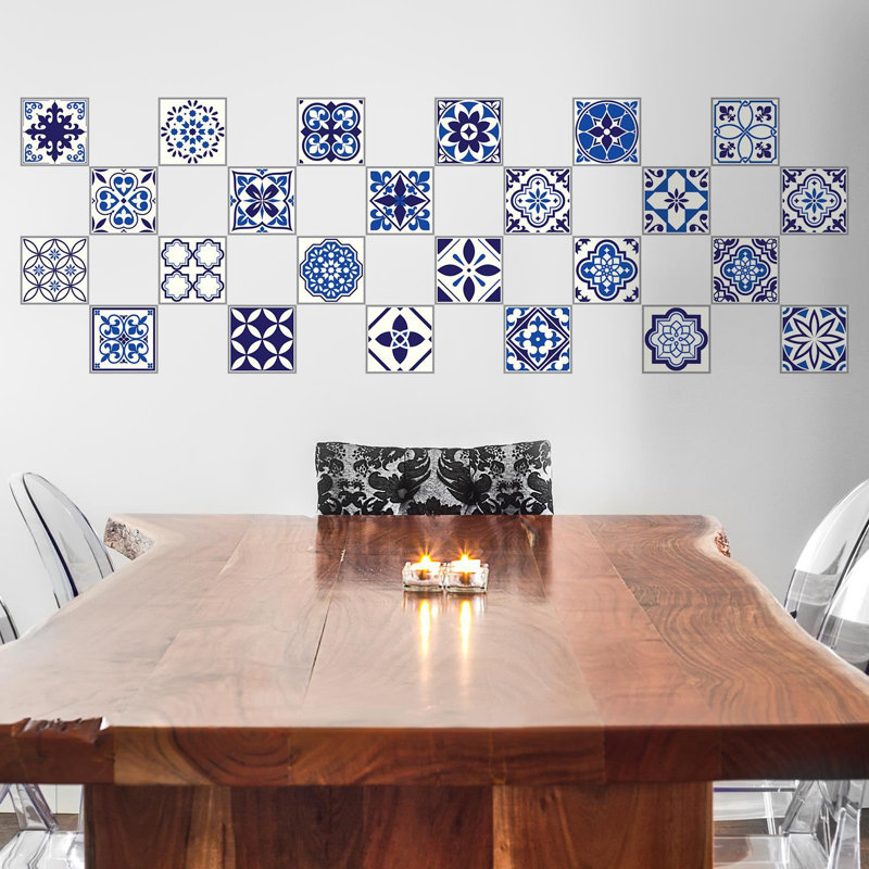3.94'' W x 3.94'' L PVC Peel and Stick Field Tile