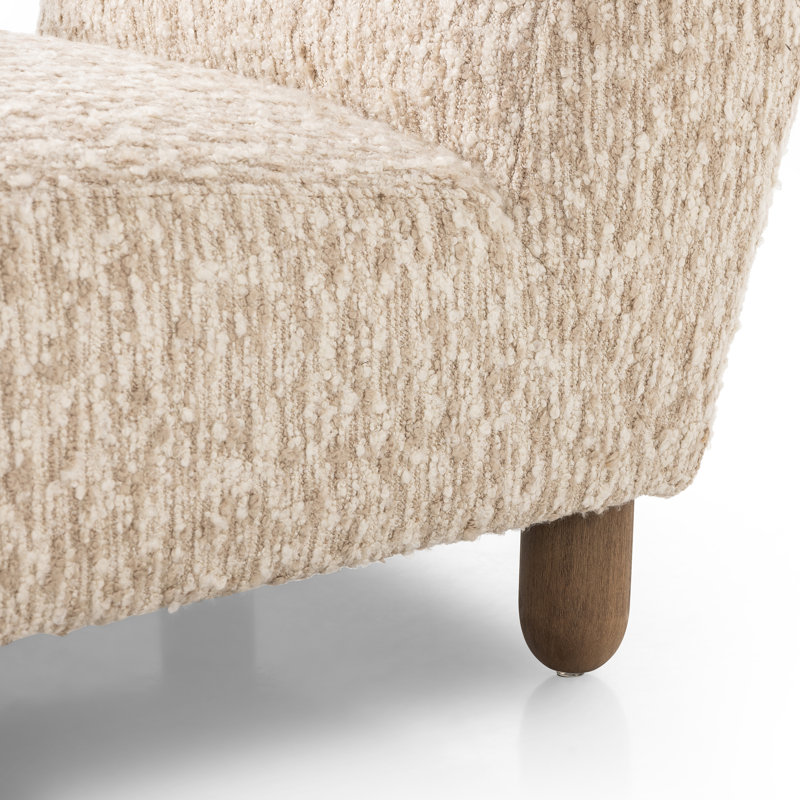 Aniston Armchair, Distressed Natural, Solema Cream Acrylic, Distressed Natural